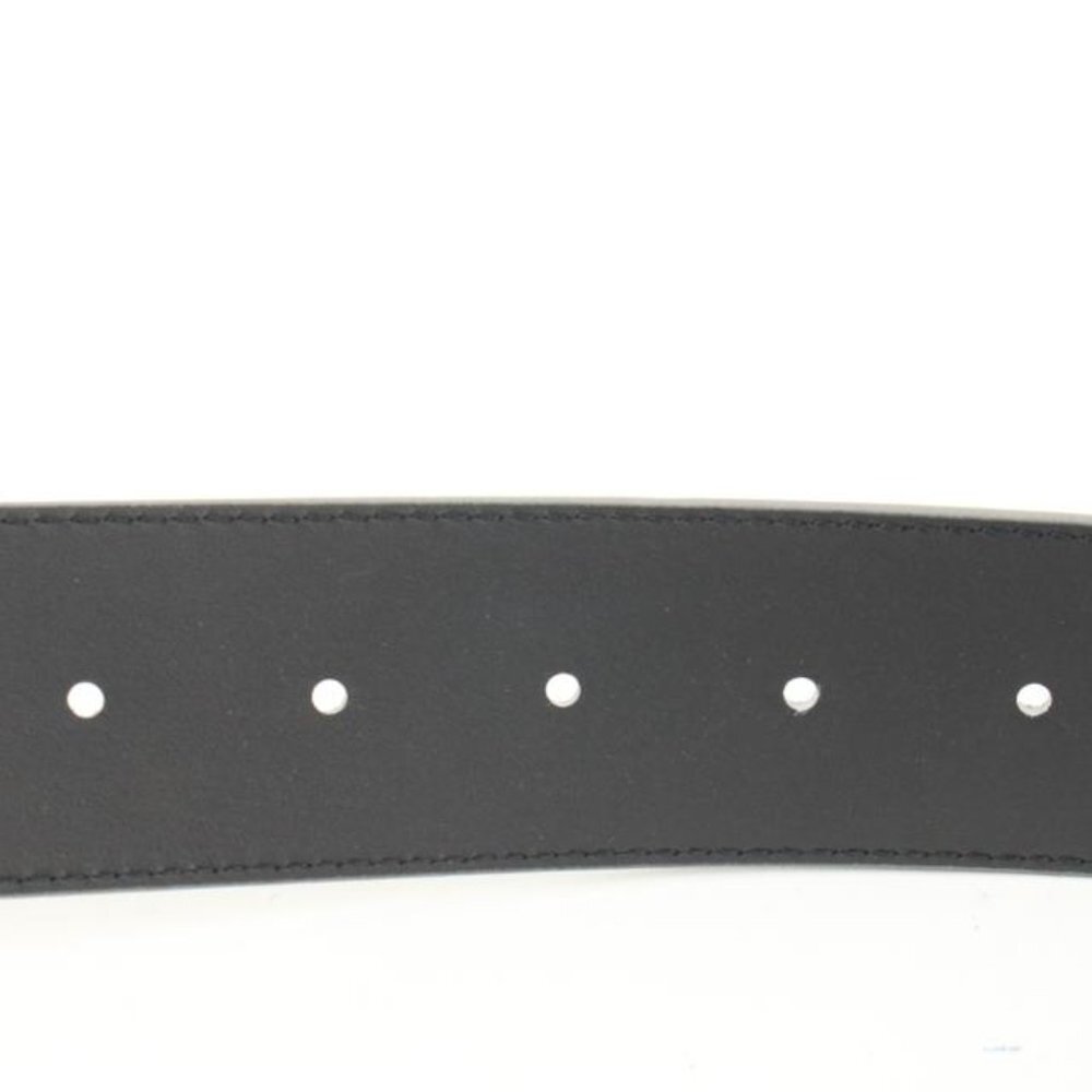 Louis Vuitton Glitter Silver Damier LV Pyramide 40mm Belt 37LV128S - Picture 7 of 12